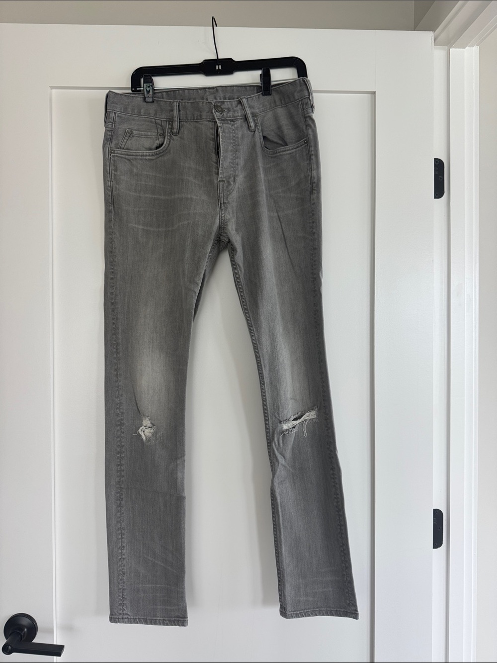 All Saints Grey Cigarette Straight Jeans